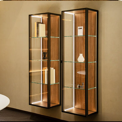 اتاق نشیمن شیشه دیوار آلمیرا کابینت نمایش دیوار قفل